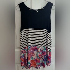 Women’s Long Sleeveless Top, Size Small (oversized) NWOT